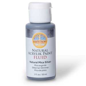 Natural Fluid Acrylik Paint, 1 oz, Silver Mica