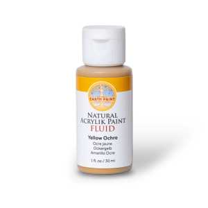 Natural Fluid Acrylik Paint, 1 oz, Yellow Ochre