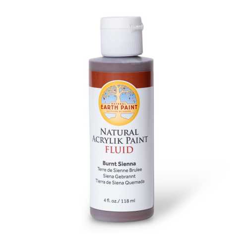 Natural Fluid Acrylik Paint, 4 oz, Burnt Sienna