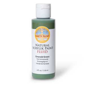 Natural Fluid Acrylik Paint, 4 oz, Emerald Green