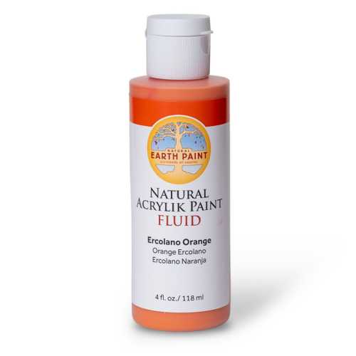 Natural Fluid Acrylik Paint, 4 oz, Ercolano Orange