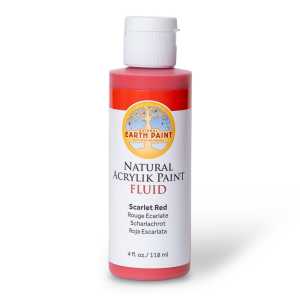 Natural Fluid Acrylik Paint, 4 oz, Scarlet Red