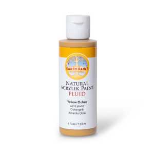 Natural Fluid Acrylik Paint, 4 oz, Yellow Ochre