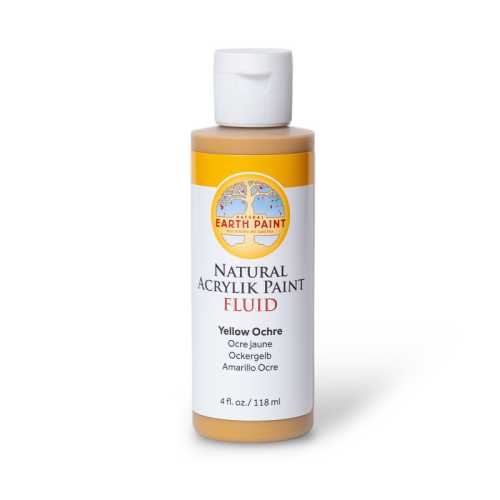 Natural Fluid Acrylik Paint, 4 oz, Yellow Ochre