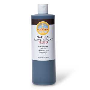 Natural Fluid Acrylik Paint, 16 oz, Black Ochre