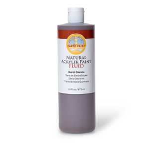 Natural Fluid Acrylik Paint, 16 oz, Burnt Sienna