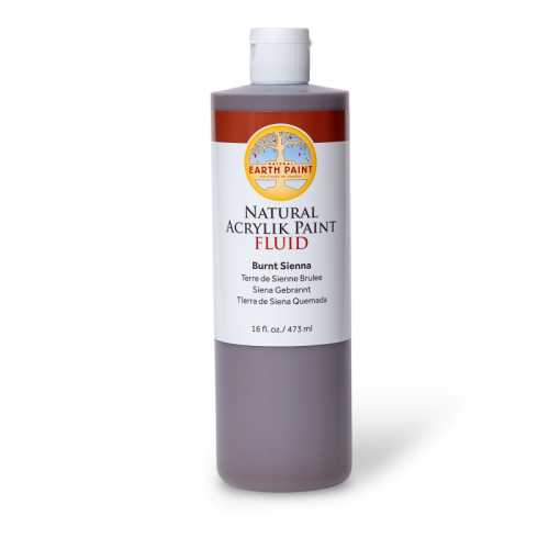 Natural Fluid Acrylik Paint, 16 oz, Burnt Sienna