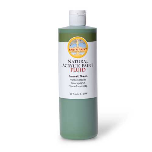 Natural Fluid Acrylik Paint, 16 oz, Emerald Green