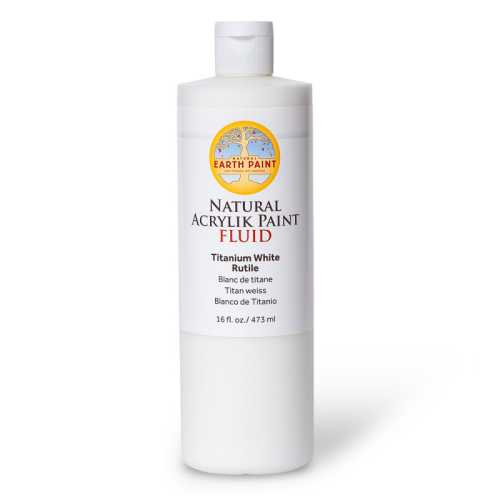 Natural Fluid Acrylik Paint, 16 oz, Titanium White Rutile