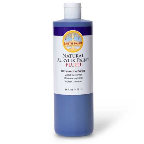 Natural Fluid Acrylik Paint, 16 oz, Ultramarine Purple
