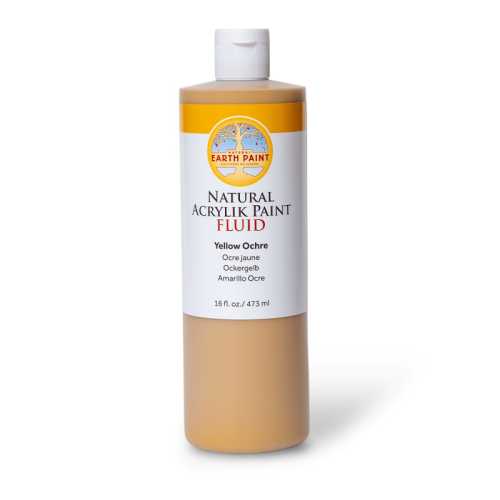 Natural Fluid Acrylik Paint, 16 oz, Yellow Ochre
