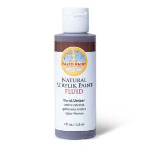 Natural Fluid Acrylik Paint, 4 oz, Burnt Umber