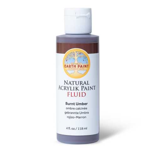 Natural Fluid Acrylik Paint, 4 oz, Burnt Umber