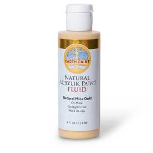Natural Fluid Acrylik Paint, 4 oz, Gold Mica
