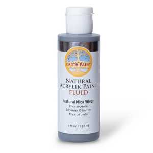 Natural Fluid Acrylik Paint, 4 oz, Silver Mica