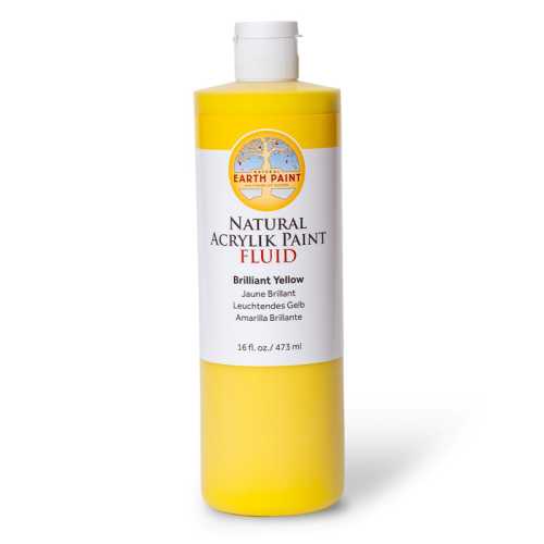 Natural Fluid Acrylik Paint, 16 oz, Brilliant Yellow