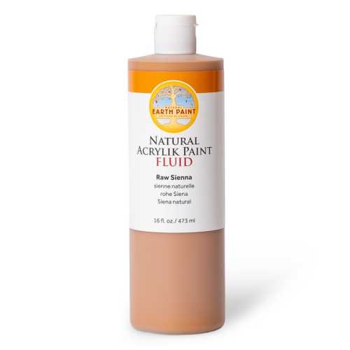 Natural Fluid Acrylik Paint, 16 oz, Raw Sienna