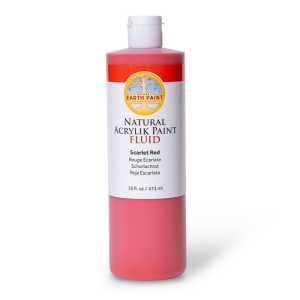 Natural Fluid Acrylik Paint, 16 oz, Scarlet Red
