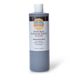 Natural Fluid Acrylik Paint, 16 oz, Silver Mica