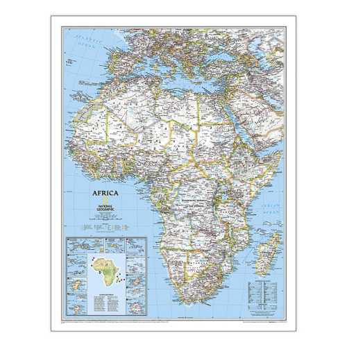 Africa Classic Map, Laminated, 24