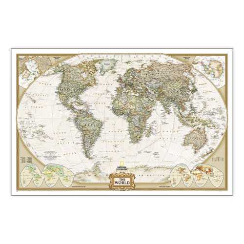 World Executive Map, Laminated, 46