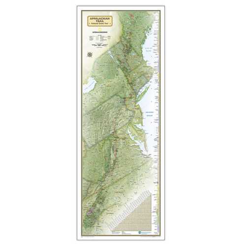 Appalachian Trail Map, Laminated, 18