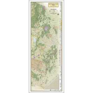 Continental Divide Trail Map, Laminated, 18" x 48"