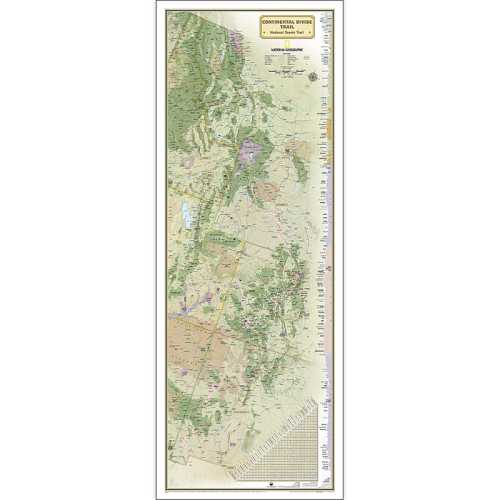 Continental Divide Trail Map, Laminated, 18