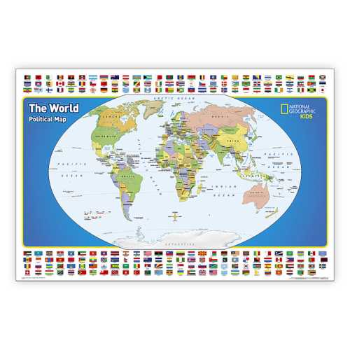 The World for Kids Map, Laminated, 36