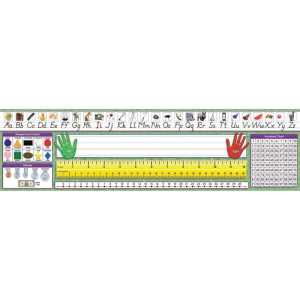 Modern Manuscript Primary Desk Plates, 19" x 5", Pack of 36