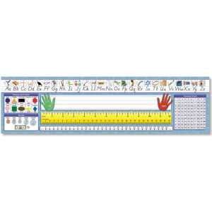 Traditional Manuscript Primary Desk Plates, 19" x 5", Pack of 36