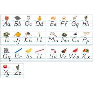 Photo & Modern Manuscript Alphabet Lines Bulletin Board Set