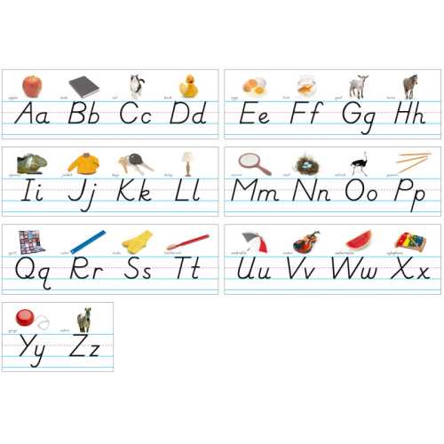Photo & Modern Manuscript Alphabet Lines Bulletin Board Set
