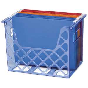 Blue Glacier&trade; Desktop File Organizer, Transparent Blue