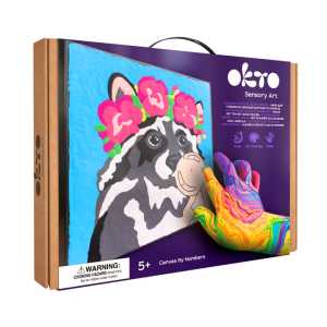Clay-by-Number Raccoon Air-Dry Clay Art Kit