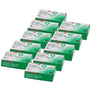 Recycled Paper Clips, #1 Gem, 100 Per Box, 10 Boxes