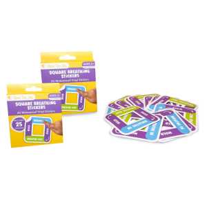 Square Breathing Sticker Class Pack, 25 Per Pack, 2 Packs