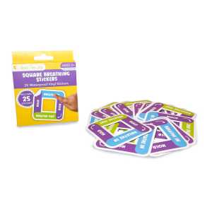 Square Breathing Sticker Class Pack, 25 Stickers