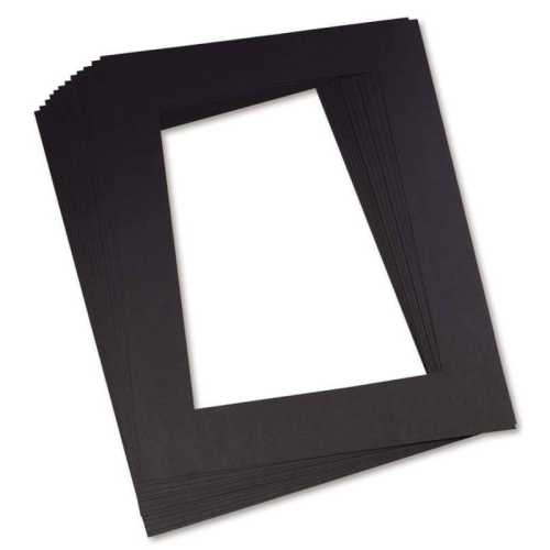 Pre-Cut Mat Frames, Black, 12