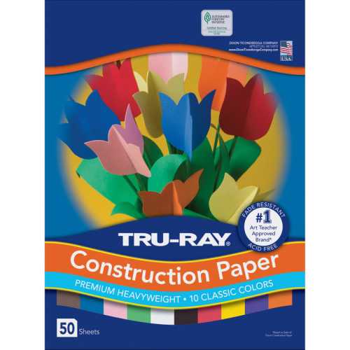 Construction Paper Classic Assortment, Heavyweight, 10 Classic Colors, 9