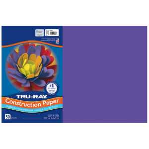 Construction Paper, Heavyweight, Purple, 12" x 18", 50 Sheets