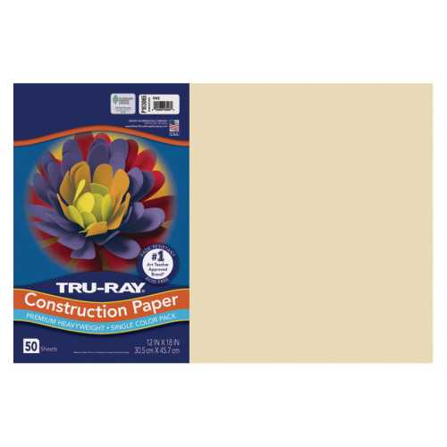 Construction Paper, Heavyweight, Ivory, 12