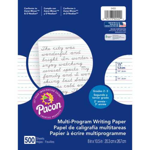 Multi-Program Handwriting Paper, 1/2