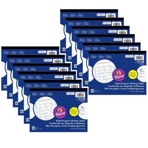 Multi-Program Handwriting Tablet, D'Nealian/Zaner-Bloser, 5/8
