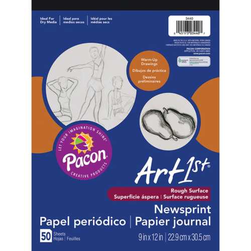 Newsprint Pad, White, 9