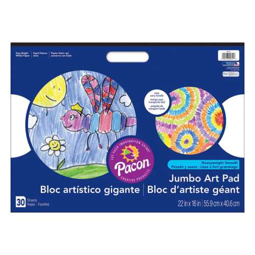 Jumbo Art Pad, White, 22