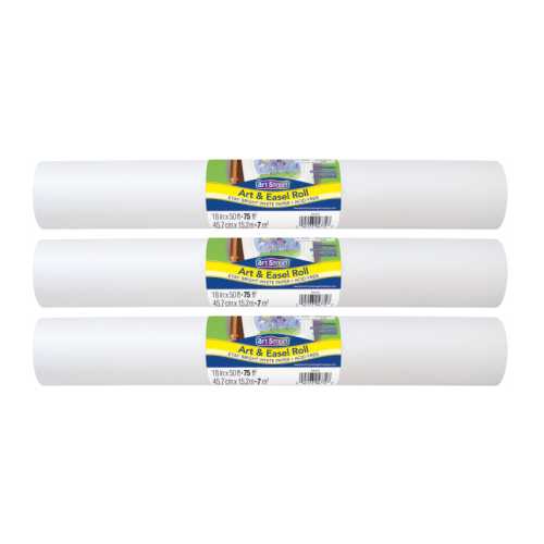 Art & Easel Roll, White, 18