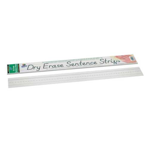 Dry Erase Sentence Strips, White, 1-1/2