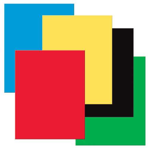 Premium Coated Poster Board, 5 Primary Assorted Colors, 22