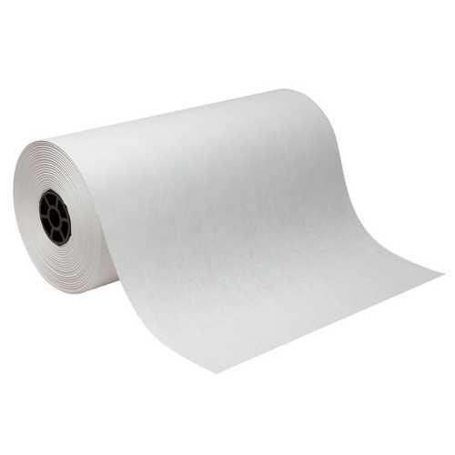 Lightweight Kraft Paper Roll, White, 18